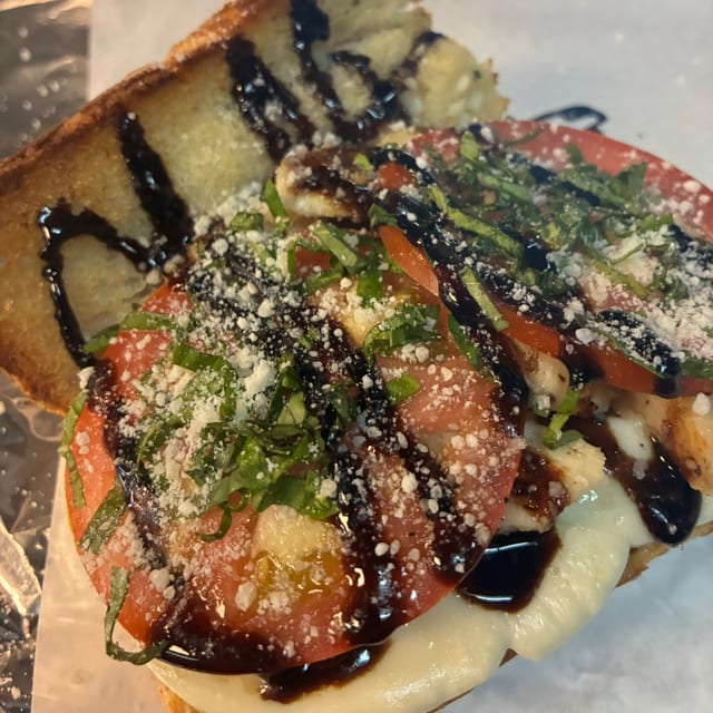 Grilled Chicken Caprese Hero.