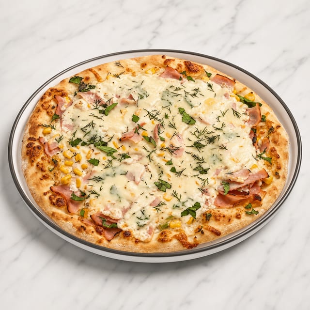 Ava's Alfredo Pizza.
